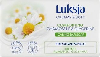 Sarantis Luksja Creamy & Soft Kojące Kremowe Mydło w kostce Rumianek & Gliceryna 90g