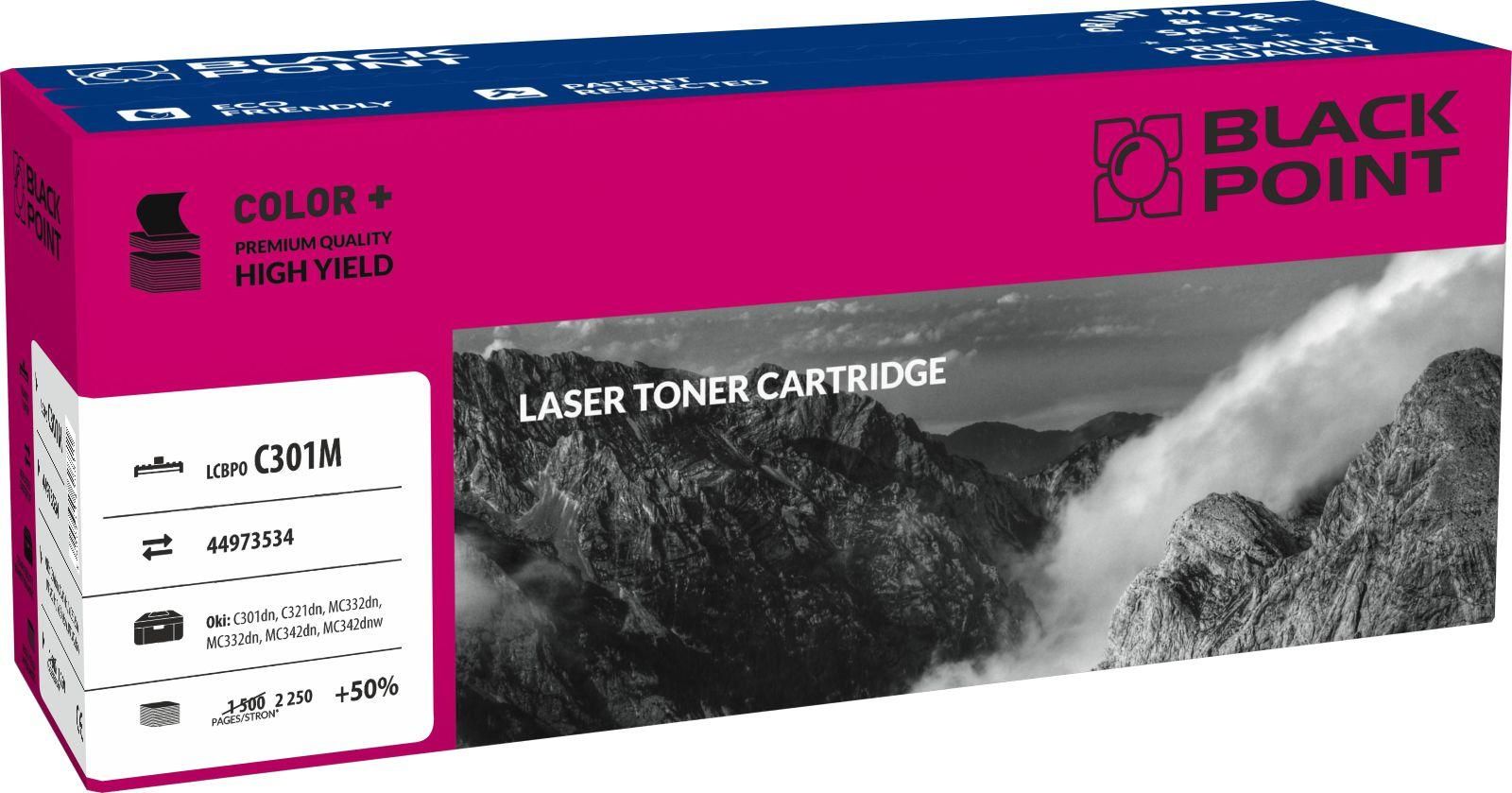 Toner Black Point LCBPOC301M Magenta Zamiennik 44973534 (BLOKI301MABW)