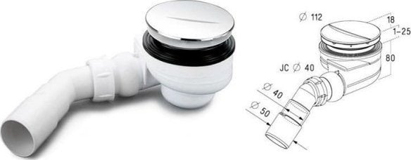 NICOLL DRAIN FOR SHOWER TRAYS TURBOFLOW TB90S