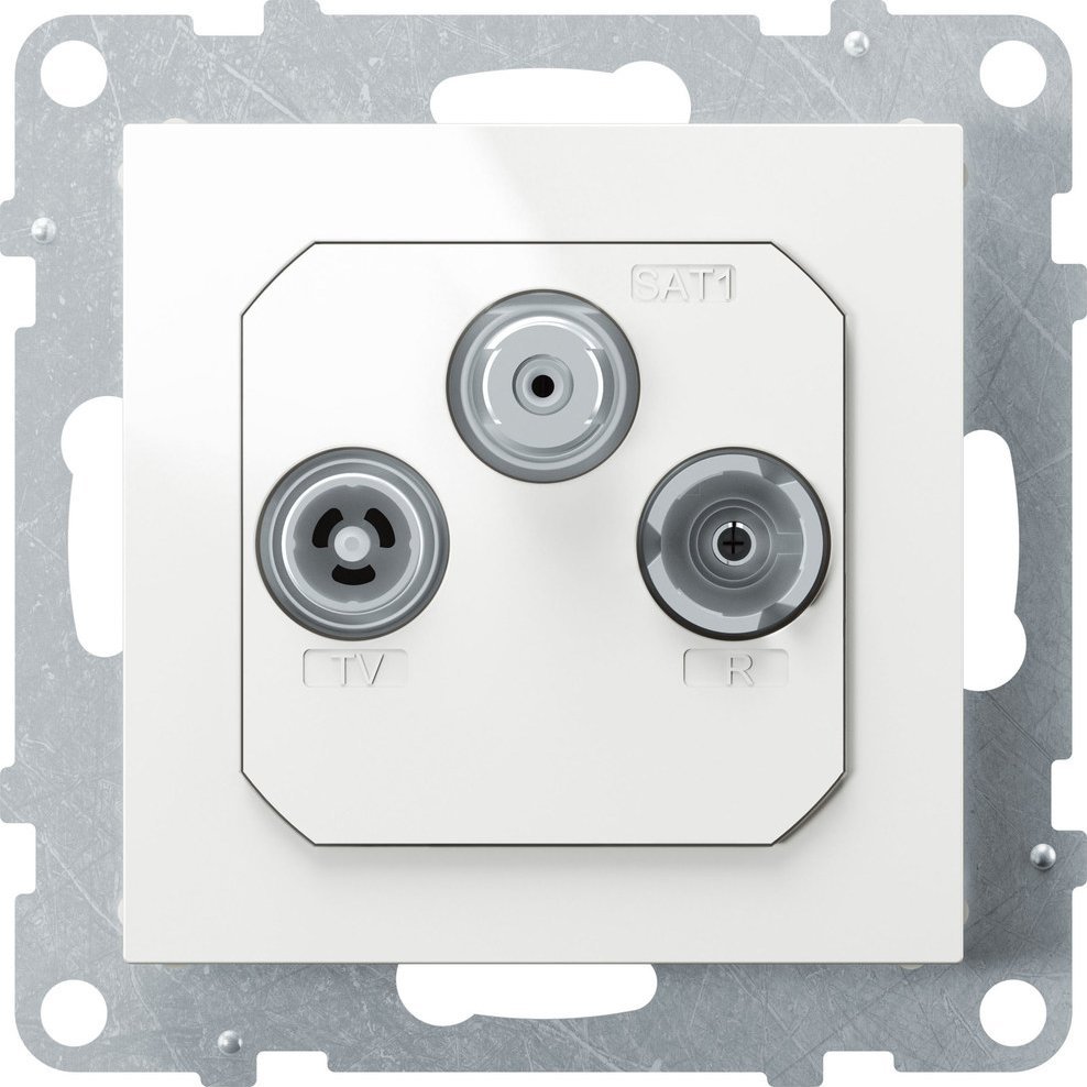 Legrand Gniazdo TV-R-SAT - końcowe - FM + DAB - 1.5 dB, BIAŁY SUNO