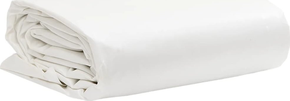 vidaXL Plandeka, biała, 1,5x2,5 m, 600 g/m²