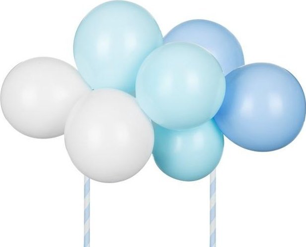 Balonowy topper na tort niebieski 29cm