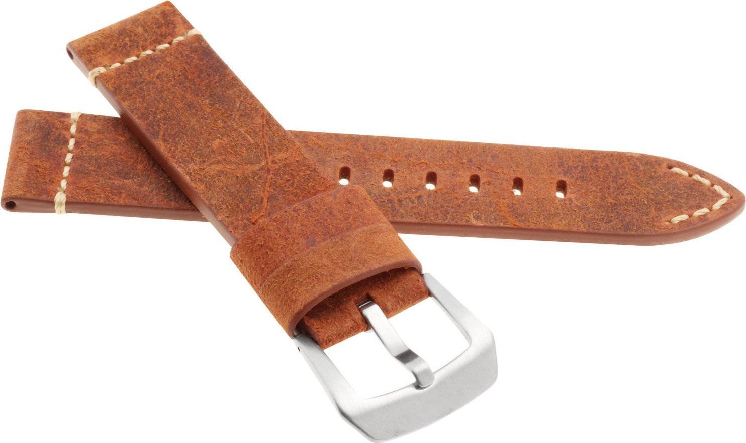 JVD Skórzany pasek do zegarka 20 mm JVD R41010-20 jasnobrązowy