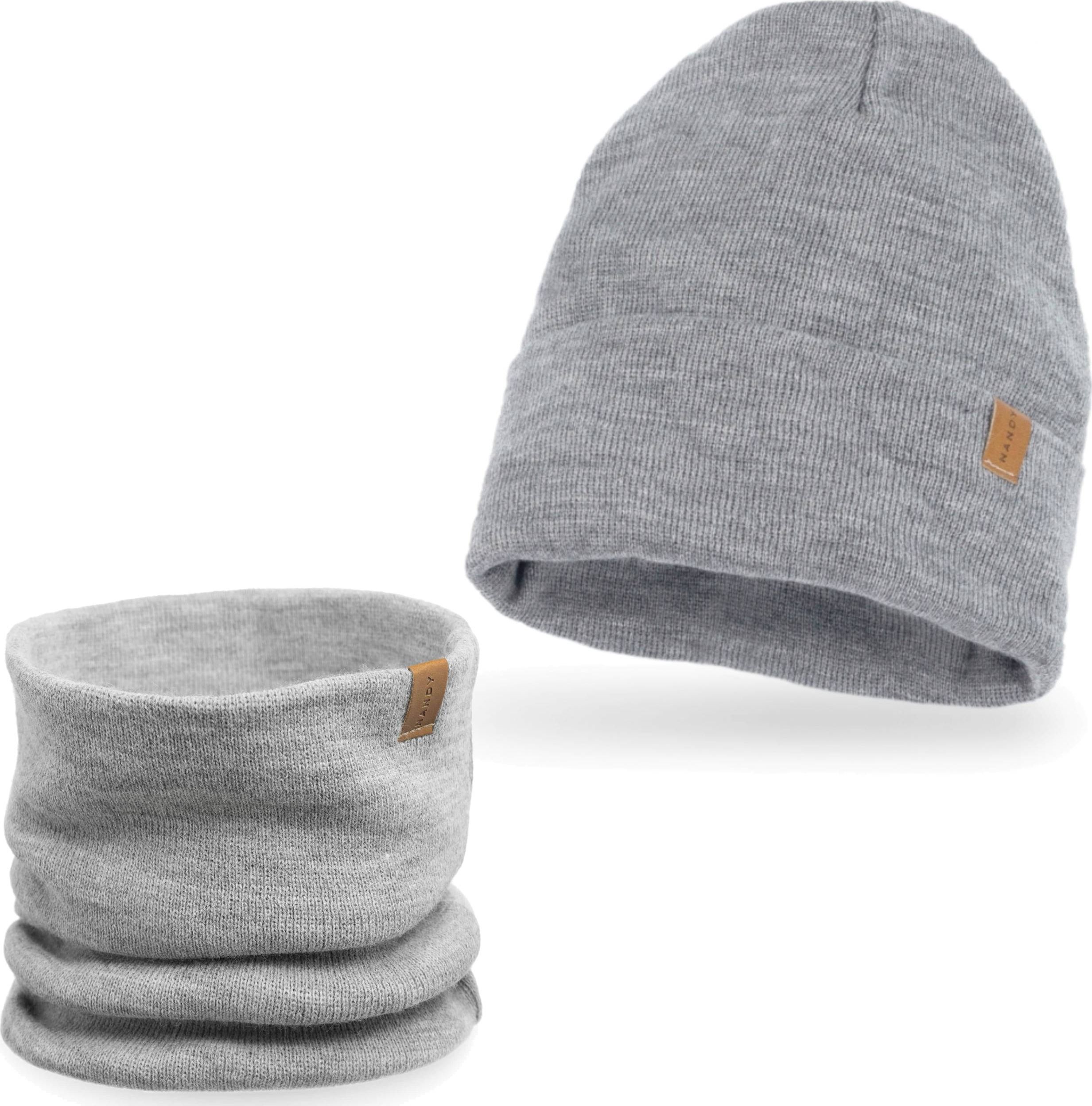 Nandy Nandy Polski Komplet Zestaw Zimowy Czapka Komin