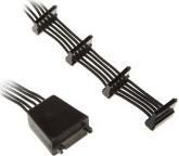 SilverStone SATA 15-pin - SATA 15-pin x4, 0.19m, Czarny (SSTCP06E4SATAIIAnschlusskabel)