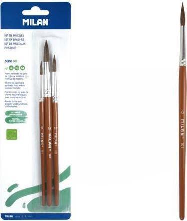 Milan Pędzle zestaw 6,10,14 seria 101 BWM 10460 MILAN blister
