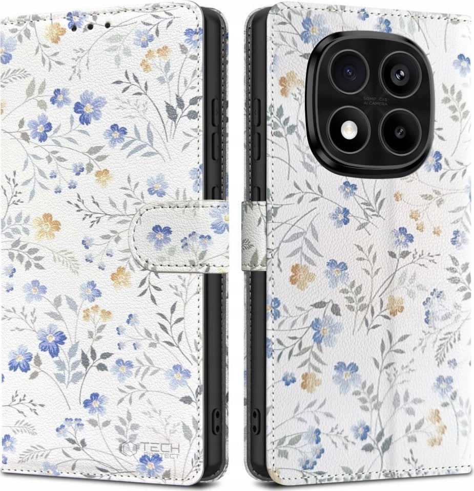 TECH-PROTECT WALLET XIAOMI REDMI NOTE 14 PRO 5G / PRO+ PLUS 5G / POCO X7 5G SPRING FLOWERS