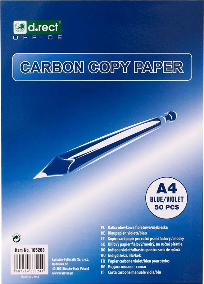 D.Rect Kalka ołówkowa fioletowo/niebieska A4 a'50 D.RECT