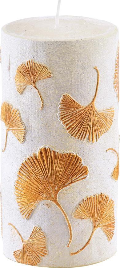 Affek Design ŚWIECA WALEC 65X140 MIŁORZĄB BIAŁY ZŁOTO