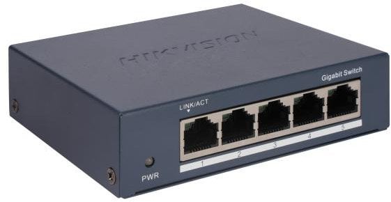 Hikvision DS-3E0505-O łącza sieciowe Nie zarządzany Gigabit Ethernet (10/100/1000) Czarny