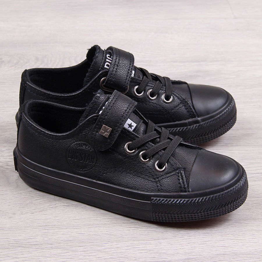 Big Star Trampki dziecięce na rzep czarne Big Star EE374034 32
