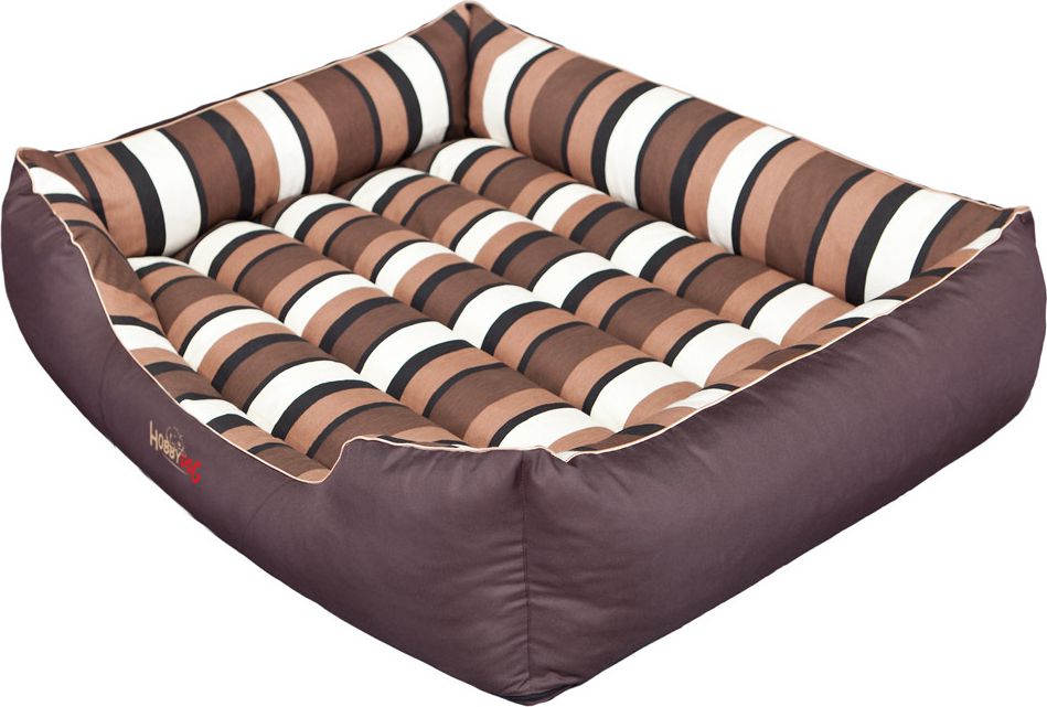 Hobbydog Legowisko Comfort - Brązowe z pasami L