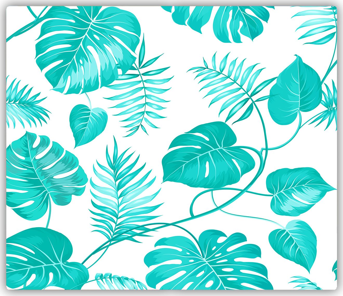 Deska do krojenia Tulup szklana Tropikalne liście 43 60x52cm