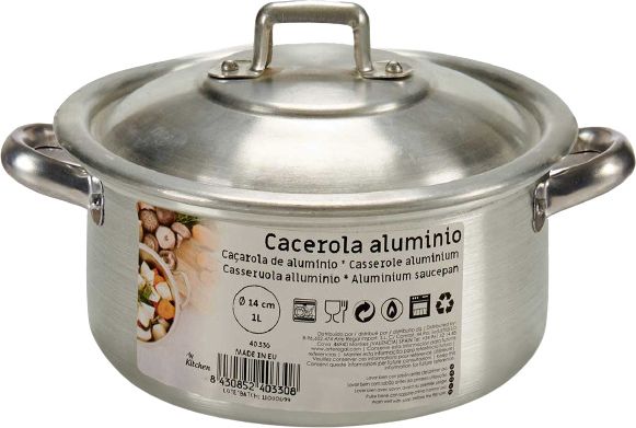 Bigbuy Home Garnek Aluminium 1 L