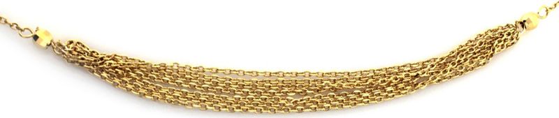 Lovrin Srebrny naszyjnik 925 pozłacane subtelne łańcuszki 2,51 g