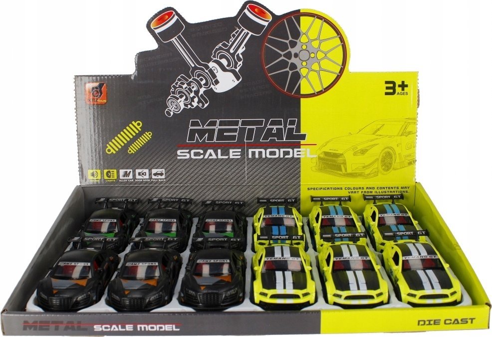 Mega Creative AUTO WYSCIG MET DZ/SW P/B 13CM MIX4 MC12/144/288