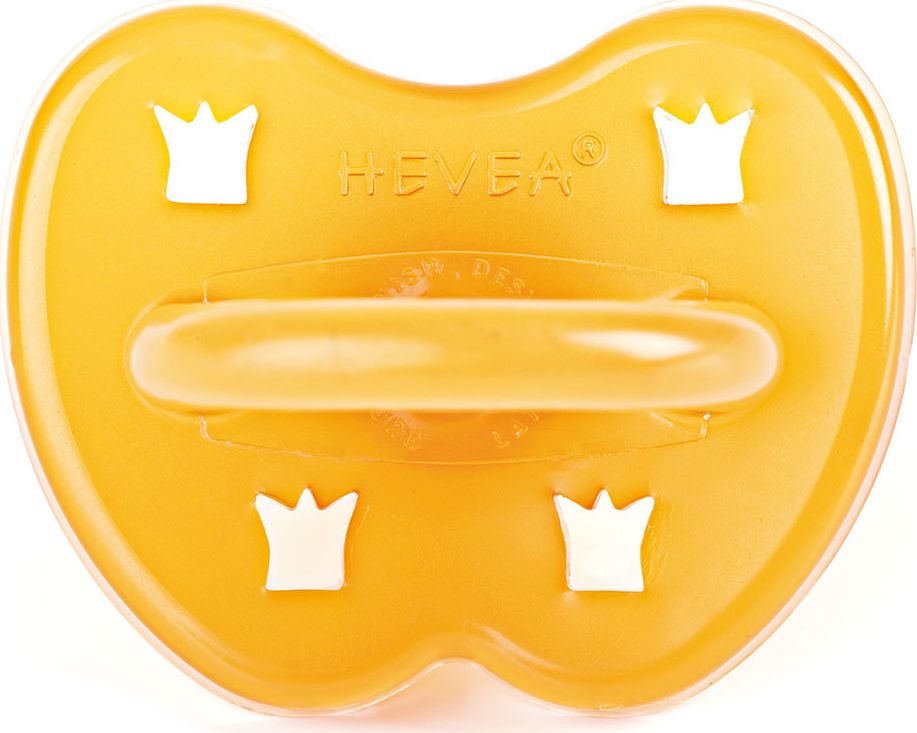 Hevea Smoczek naturalny Hevea Crown żółty