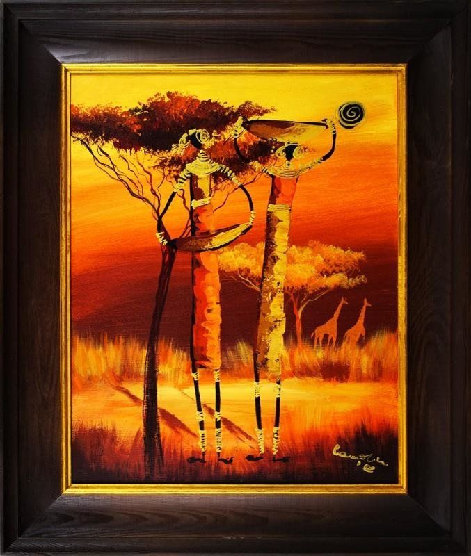 GO-BI Obraz "Afryka" ręcznie malowany 53x64cm