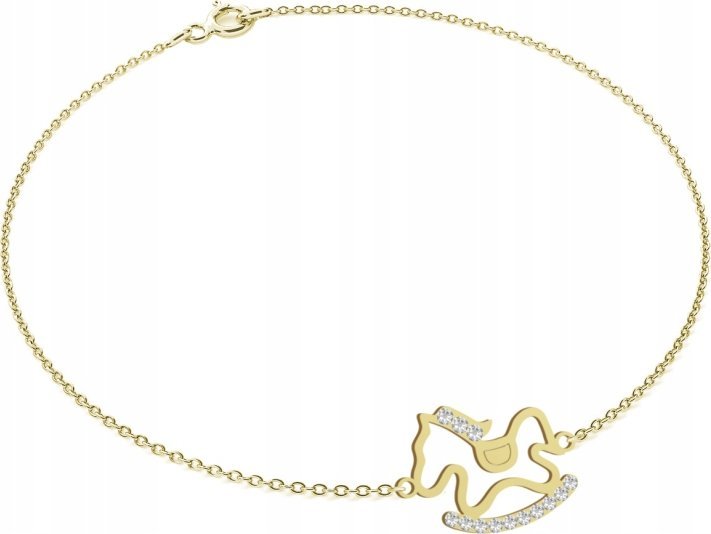Radziszewska Jewellery Pozłacana Bransoletka KOŃ NA BIEGUNACH DEDYKACJA