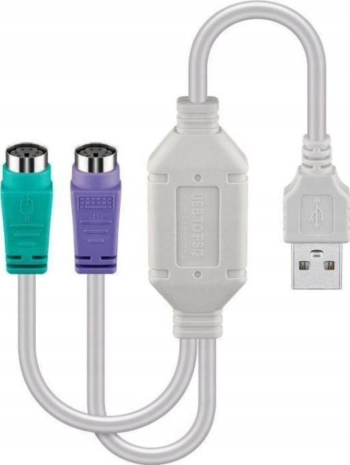 MicroConnect Microconnect USBA2XPS2 kabel PS/2 0,3 m 2x 6-p Mini-DIN USB A Biały