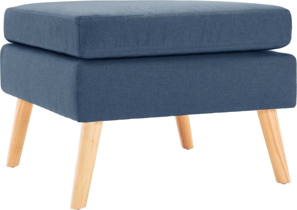 vidaXL Podnóżek, niebieski, tapicerowany tkaniną