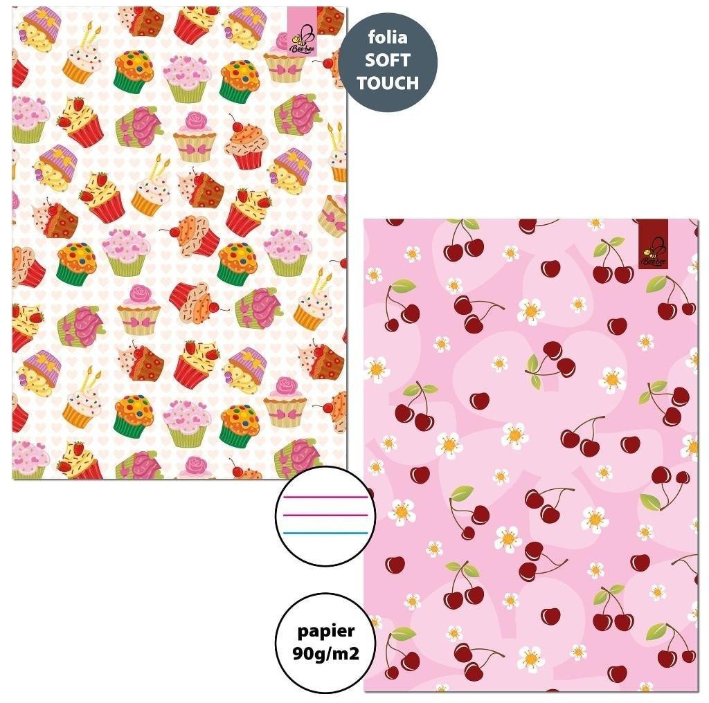 Zeszyt A5/32K 3-linie kolor 90g Słodycze (10szt)