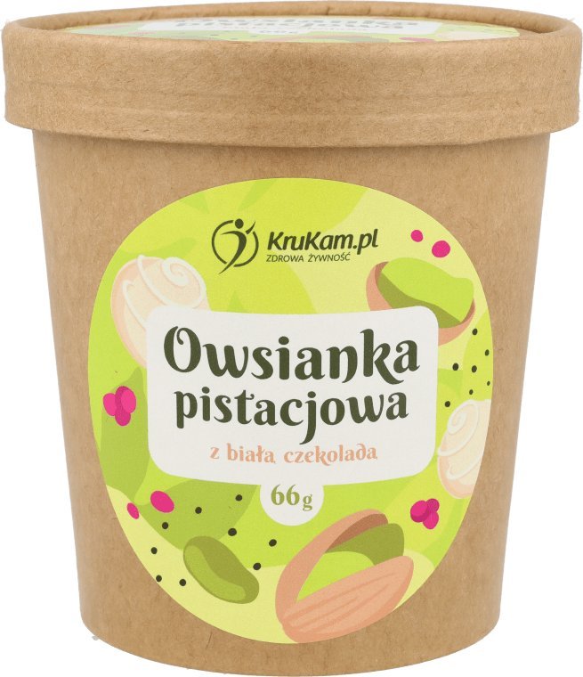 KruKam Owsianka pistacjowa z białą czekoladą 66g