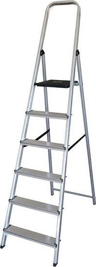 BigBuy Tools 6-stopniowa składana drabina (198 x 47,5 x 12 cm)