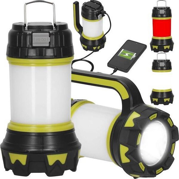 Latarka Springos Latarka wielofunkcyjna, turystyczna, biwakowa LED 6 trybów świecienia, z funkcją powerbank UNIWERSALNY