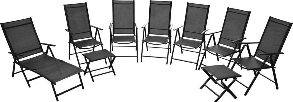 Elior zestaw wypoczynkowy do ogrodu Berto, czarny (3878)