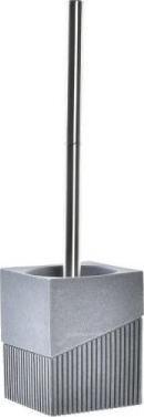 DKD Home Decor Szczotka toaletowa DKD Home Decor Scandi Srebrzysty Szary Stal nierdzewna Aluminium Żywica (9,5 x 9,5 x 37 cm)