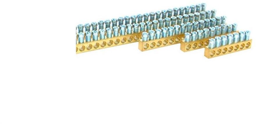 Listwa zaciskowa mosiężna BB147, 147 - torów ,1,5-16mm2, 63A, 1m MAD0147E21