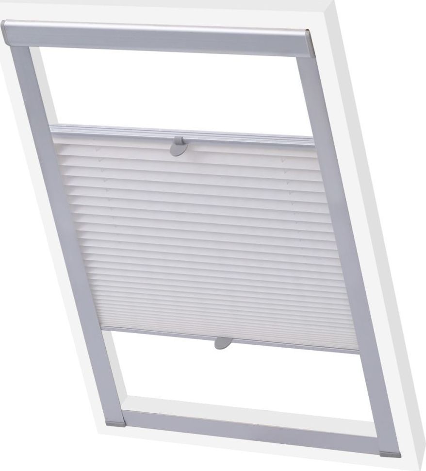 vidaXL Roleta plisowana biała