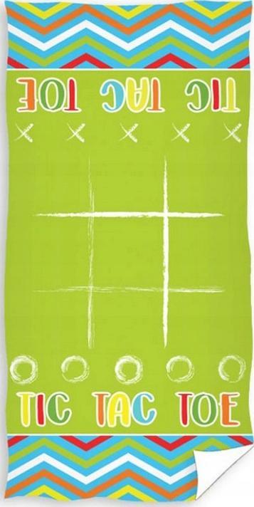 Carbotex Ręcznik kąpielowy plażowy GRA KÓŁKO KRZYŻYK 70x140
