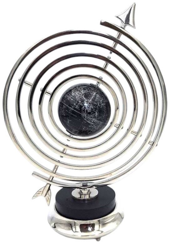 Aluminiowe astrolabium sferyczne z globusem