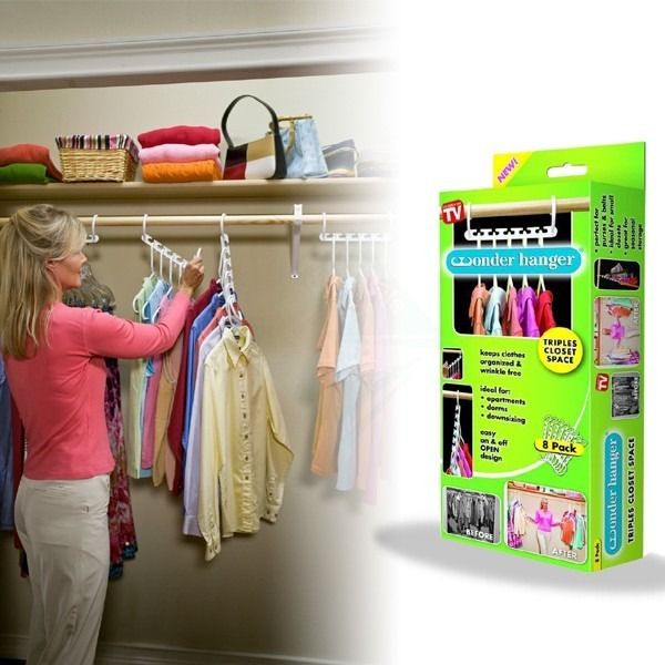 Magiczny Składany Wieszak na Ubrania 8 Sztuk