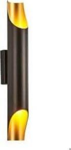 Kinkiet Abigail LAMPA ścienna AGI KGDE14 Abigali metalowa OPRAWA kinkiet tuba czarna złota