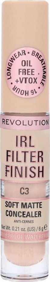 MAKE UP REVOLUTION Makeup Revolution IRL Filter Finish Korektor w płynie C3 6g