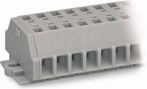Wago Listwa zaciskowa 2-przewodowa 2,5mm2 6-torowa z mocowaniem śrubowym szara (261-106)