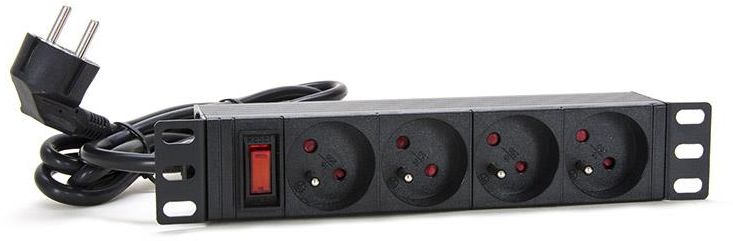 DigitalBOX Listwa zasilająca rack 10" pozioma 4x Gniazdo typ E (STLPDU04C-F-H1U-1.8)