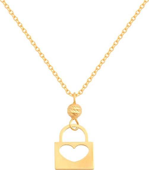 Lovrin Złoty naszyjnik 585 celebrytka serce w kole