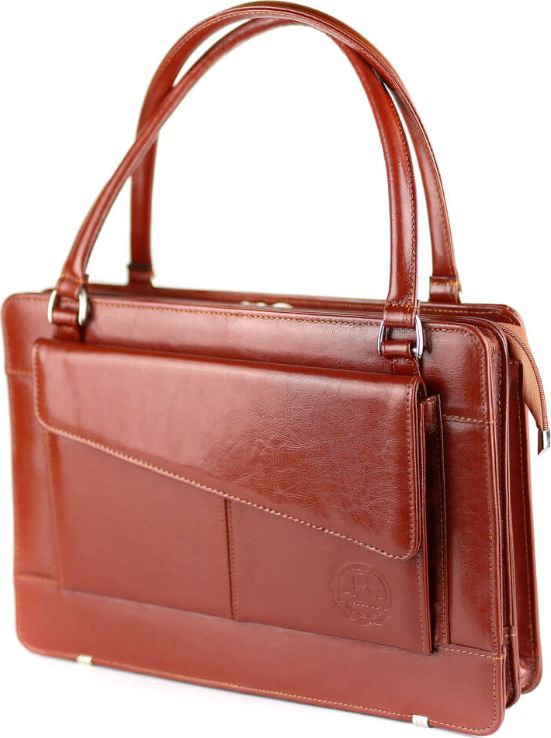 Kemer 505 Teczka damska laptop exclusive - koniak KEMER