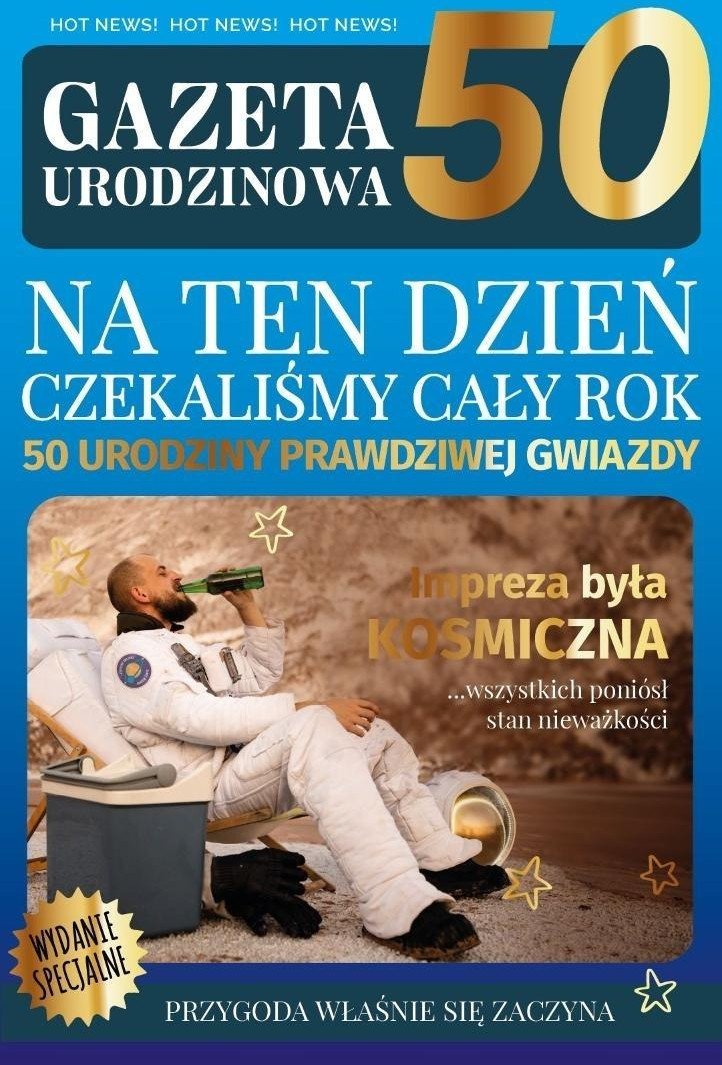 Karnet Urodziny gazeta 50