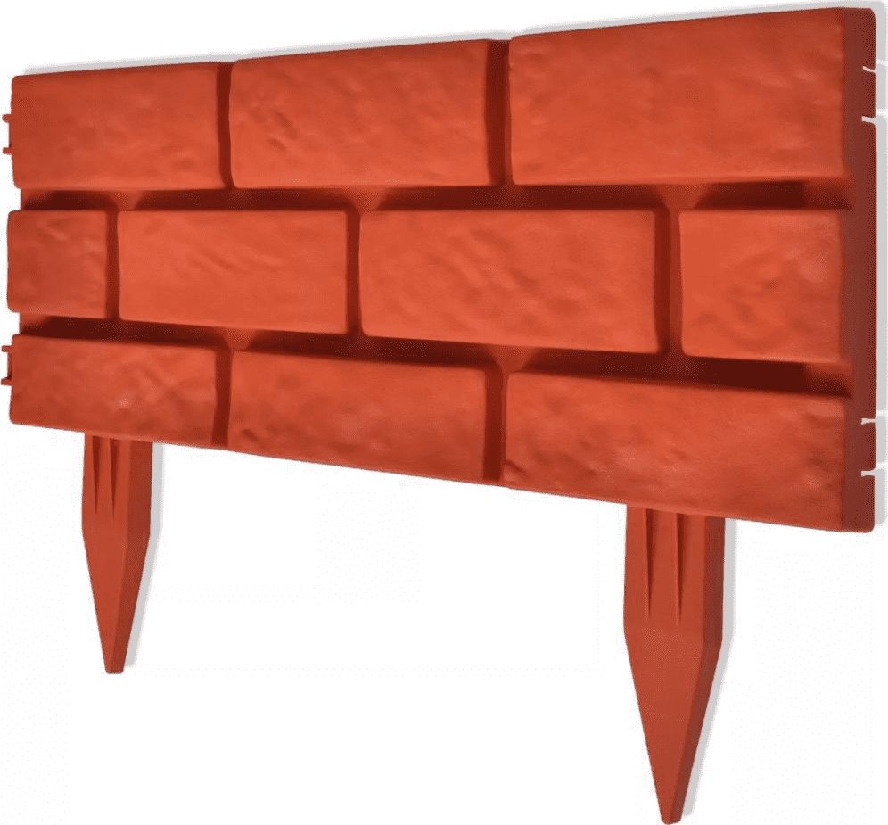 vidaXL Ogrodzenie trawnika, 11 części