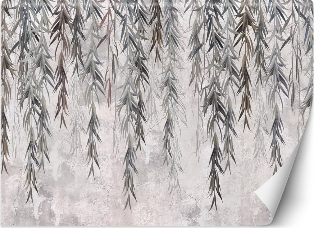Feeby Fototapeta, Tropikalne liście w szarości - 400x280