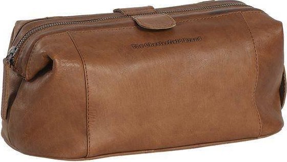 Kemer Kosmetyczka skórzana z usztywnianym dnem Koniak