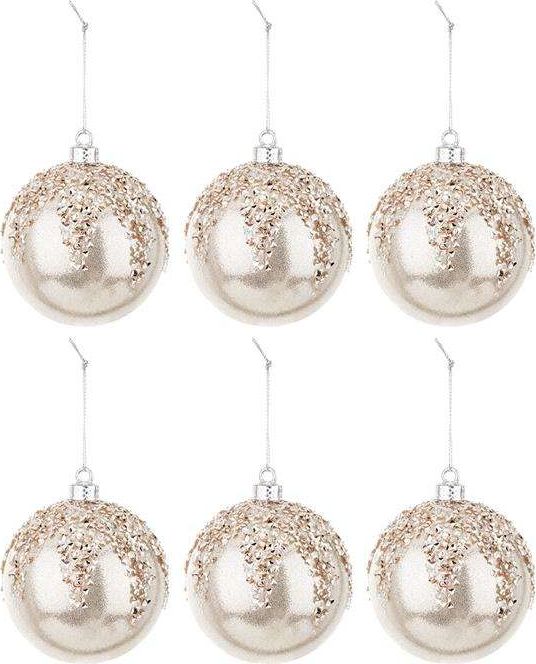 Art-Pol Bombki złote okrągłe 9 cm Kpl. 6 Szt. Kpl.