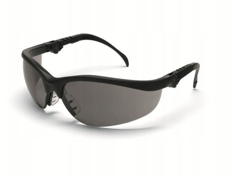 Okulary ochronne MCR Klondike Plus, szare soczewki, czarne oprawki