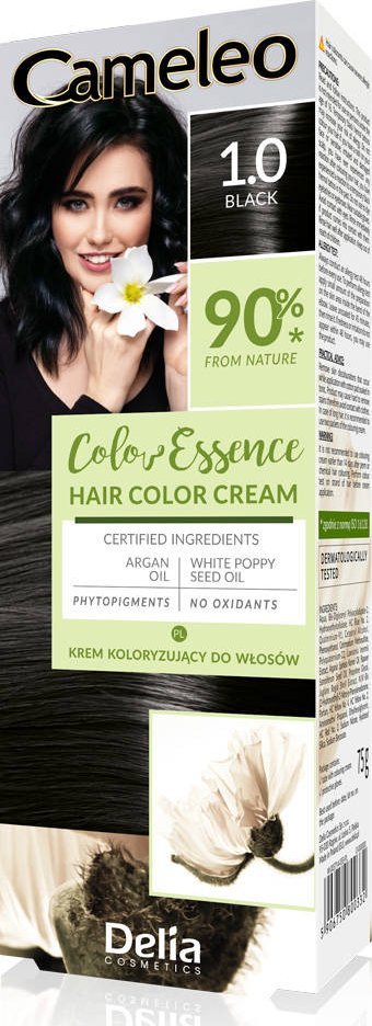 DELIA COSMETICS Cameleo Color Essence Krem koloryzujący nr 1.0 - black 1op.