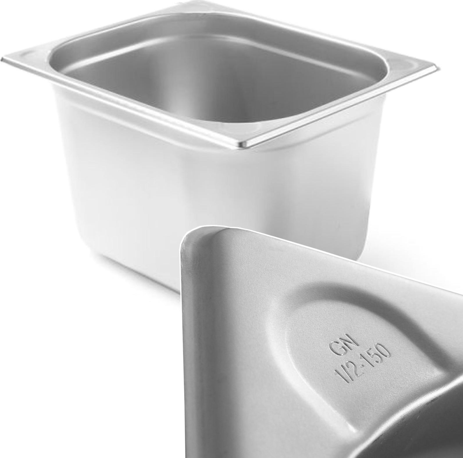 Hendi Pojemnik GN 1/2 stalowy Kitchen Line wys. 150 mm - Hendi 806340 Pojemnik GN 1/2 stalowy Kitchen Line wys. 150 mm - Hendi 806340
